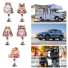Load image into Gallery viewer, 5pcs 2D Flat Love Cat DIY Diamond Painting Shake Car Ornaments for Center Console
