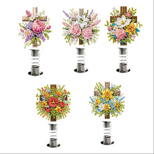Load image into Gallery viewer, 5pcs 2D Flat Cross Flower DIY Diamond Painting Shake Car Ornaments for Center Console
