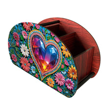 Load image into Gallery viewer, DIY Love Flower Design Wooden Diamond Painting Makeup Brush Storage Box Kit
