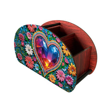 Load image into Gallery viewer, DIY Love Flower Design Wooden Diamond Painting Makeup Brush Storage Box Kit
