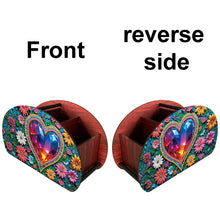 Load image into Gallery viewer, DIY Love Flower Design Wooden Diamond Painting Makeup Brush Storage Box Kit
