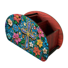 Load image into Gallery viewer, DIY Gem Cross Design Wooden Diamond Painting Makeup Brush Storage Box Organizer

