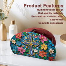 Load image into Gallery viewer, DIY Gem Cross Design Wooden Diamond Painting Makeup Brush Storage Box Organizer
