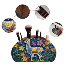 Load image into Gallery viewer, DIY Gem Alpaca Design Wooden Diamond Painting Makeup Brush Storage Box Organizer
