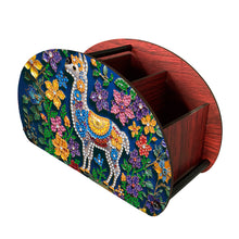 Load image into Gallery viewer, DIY Gem Alpaca Design Wooden Diamond Painting Makeup Brush Storage Box Organizer
