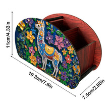 Load image into Gallery viewer, DIY Gem Alpaca Design Wooden Diamond Painting Makeup Brush Storage Box Organizer
