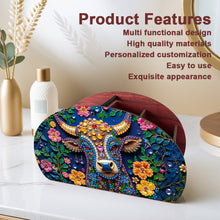 Load image into Gallery viewer, DIY Gem Cow Design Wooden Diamond Painting Makeup Brush Storage Box Organizer
