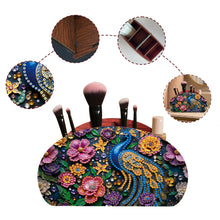 Load image into Gallery viewer, DIY Gem Peacock Design Wooden Diamond Painting Makeup Brush Storage Box Kit
