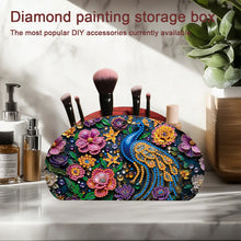 Load image into Gallery viewer, DIY Gem Peacock Design Wooden Diamond Painting Makeup Brush Storage Box Kit
