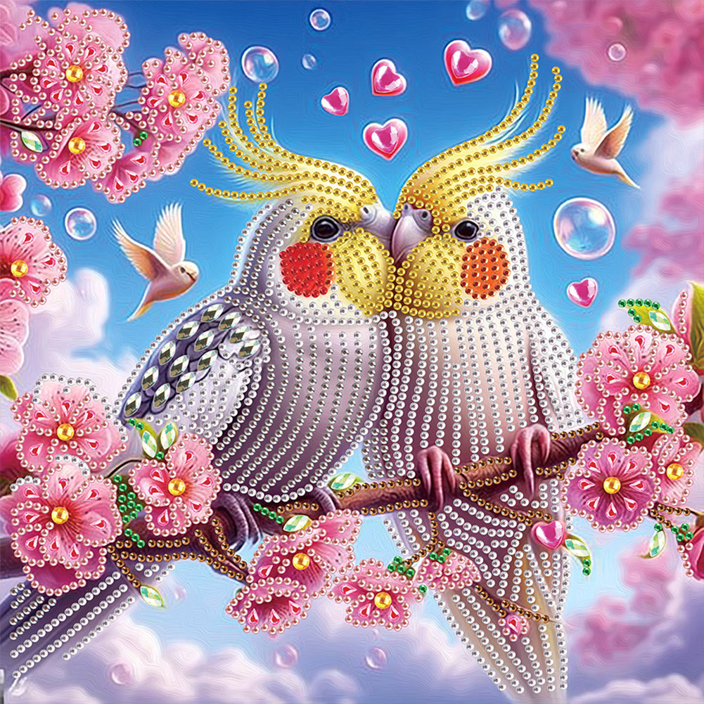 Diamond Painting - Partial Special Shaped - Yellow-Headed Parrot (30*30CM)