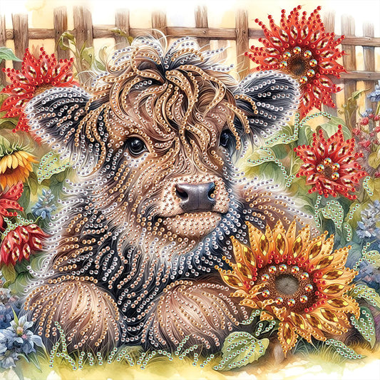 Diamond Painting - Partial Special Shaped - Yak (30*30CM)