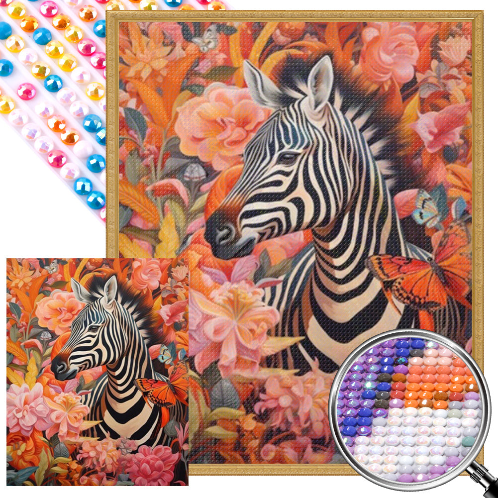AB Diamond Painting - Full Round - Zebra (40*50CM)