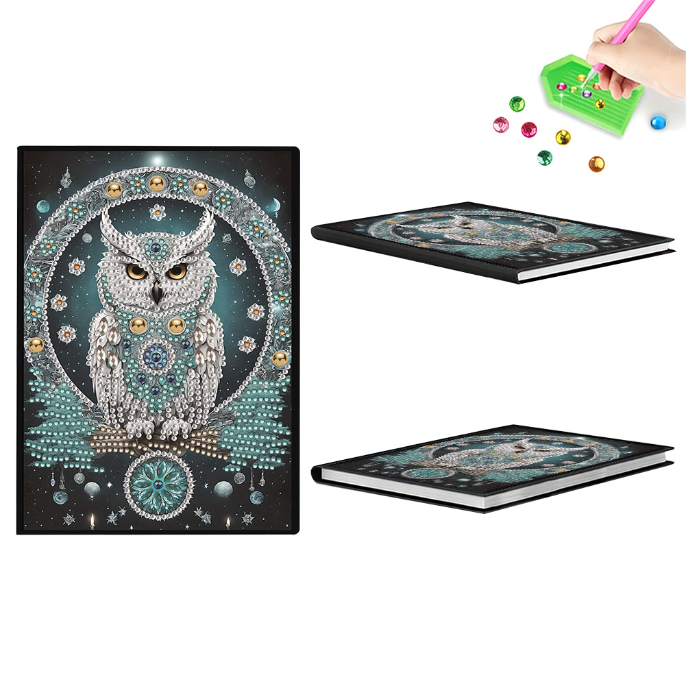 Owl Special Shaped Diamond Painting Journal Notebook for Adults Students