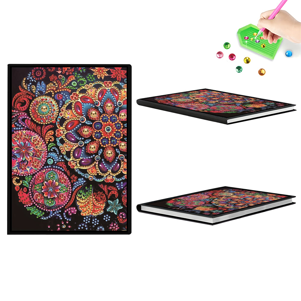 Flower Special Shaped Diamond Painting Journal Notebook for Adults Students