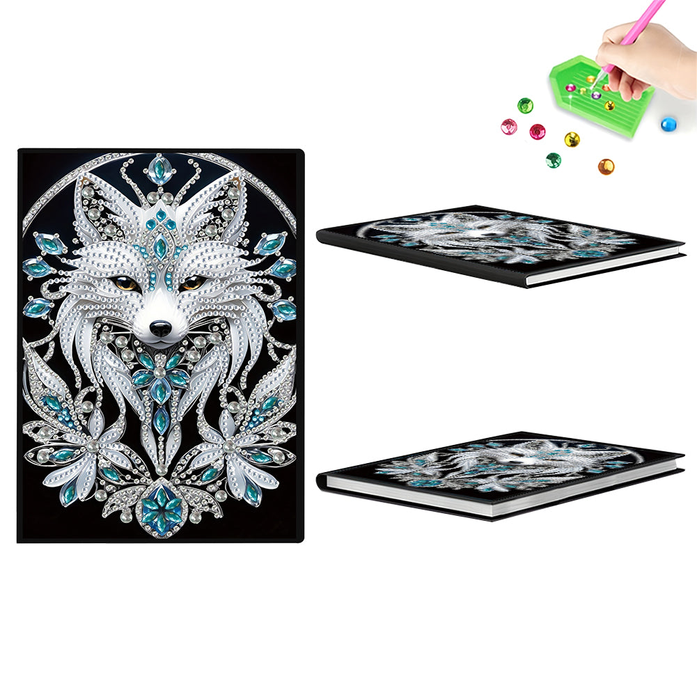 Fox Special Shaped Diamond Painting Journal Notebook for Adults Students