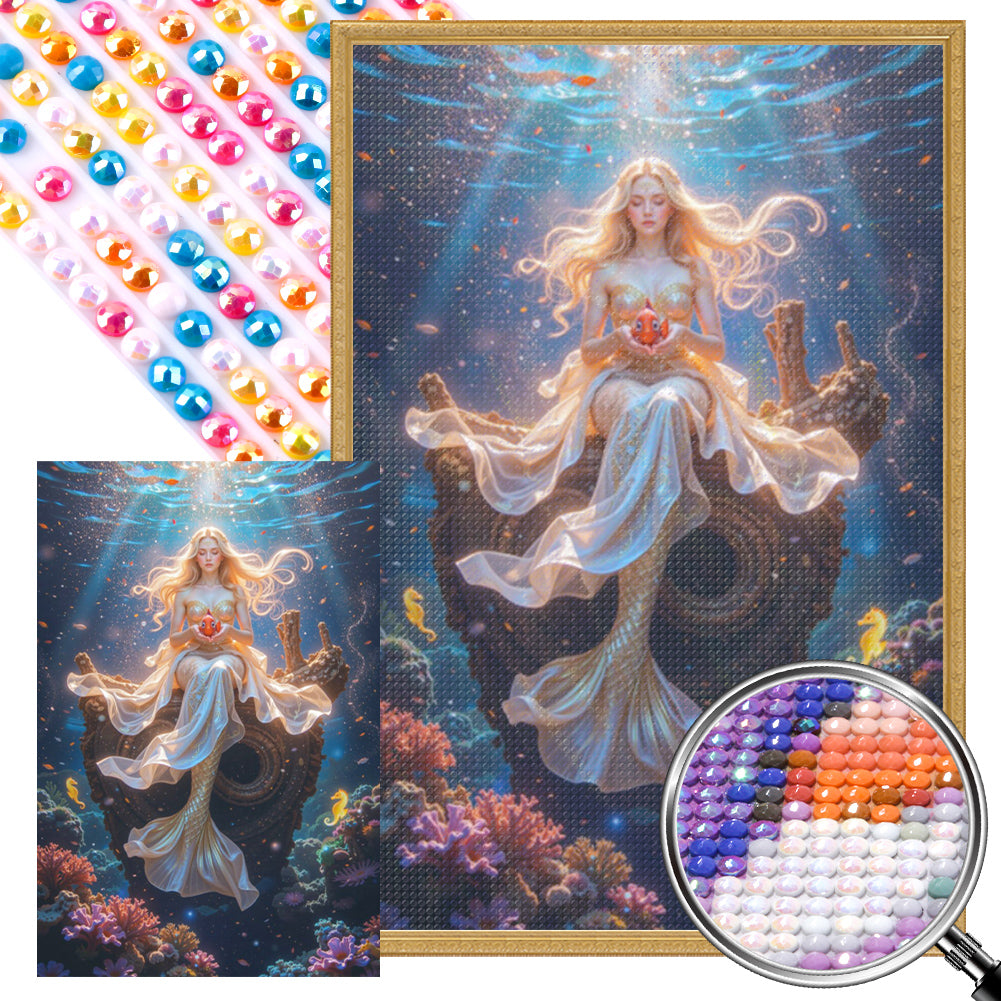 AB Diamond Painting - Full Round - Underwater Mermaid (40*50CM)