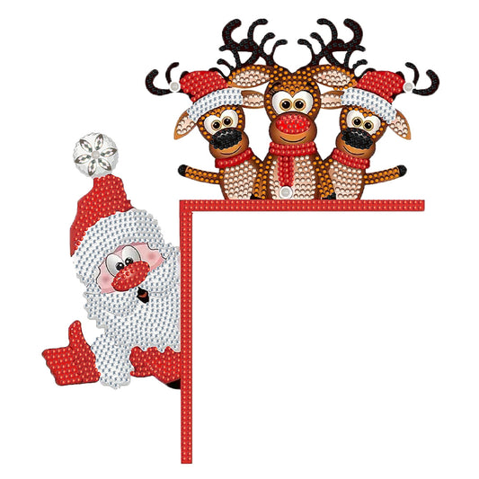 2D Flat Pattern Christmas Theme Christmas Door Frame Decorations for Wall Window