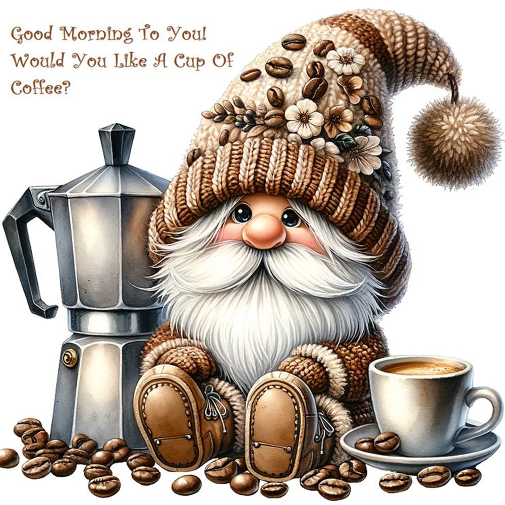 Diamond Painting - Full Round - Coffee Bean Gnome (40*40CM)