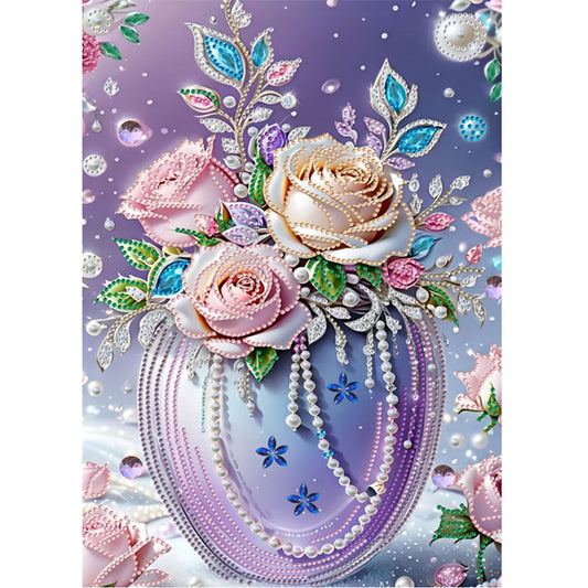 Diamond Painting - Partial Special Shaped - Pearl Vase (30*40CM)