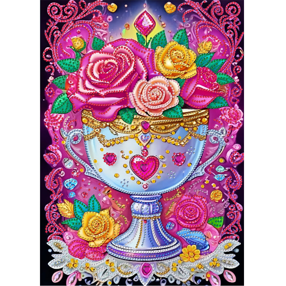 Diamond Painting - Partial Special Shaped - Vase (30*40CM)