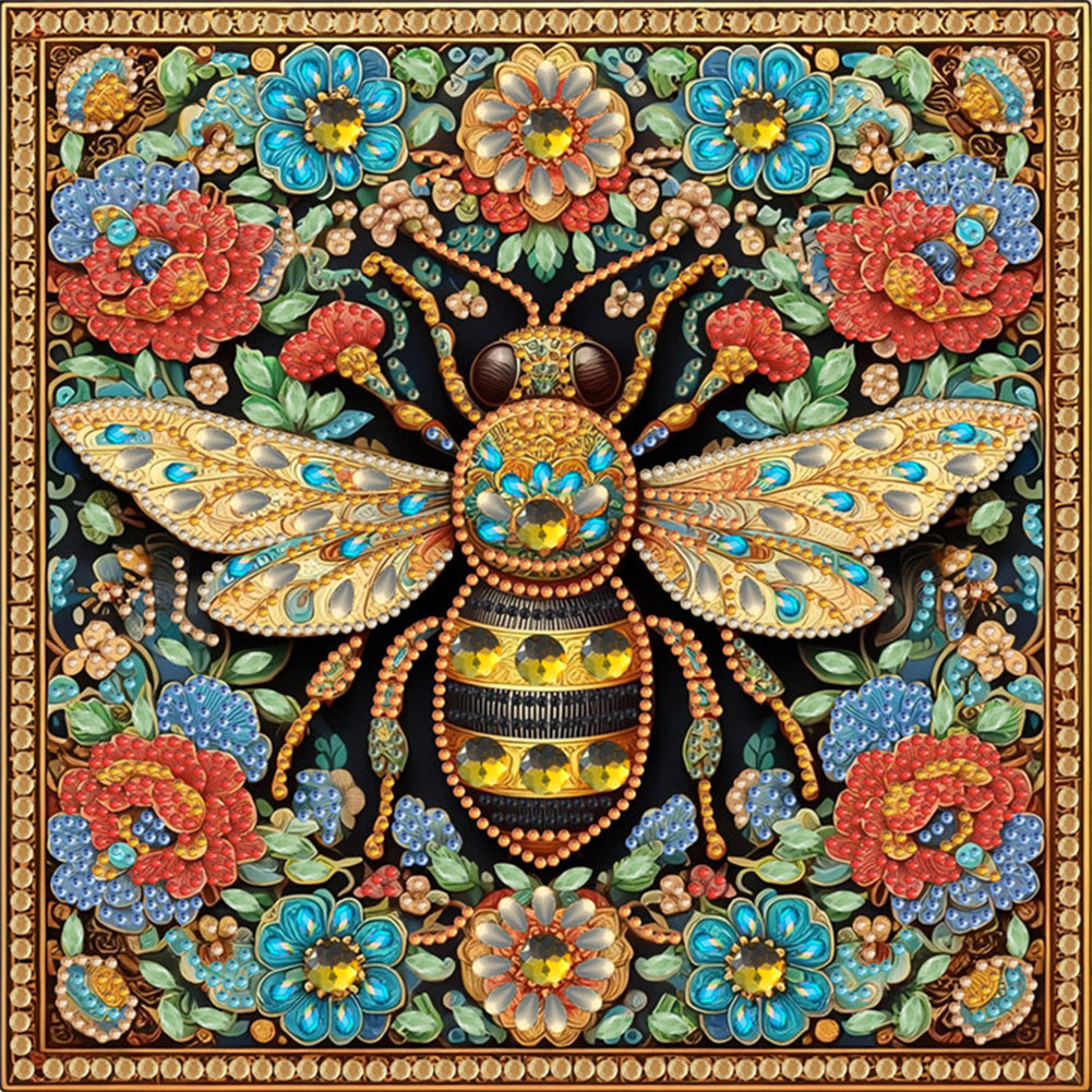 Diamond Painting - Partial Special Shaped - Bee (30*30CM)