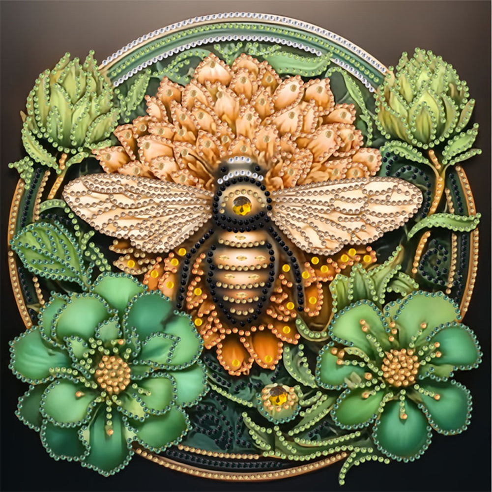 Diamond Painting - Partial Special Shaped - Bee (30*30CM)