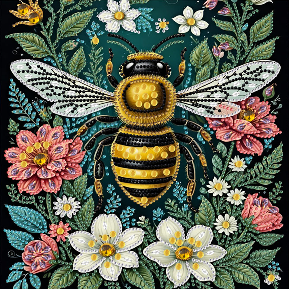 Diamond Painting - Partial Special Shaped - Bee (30*30CM)