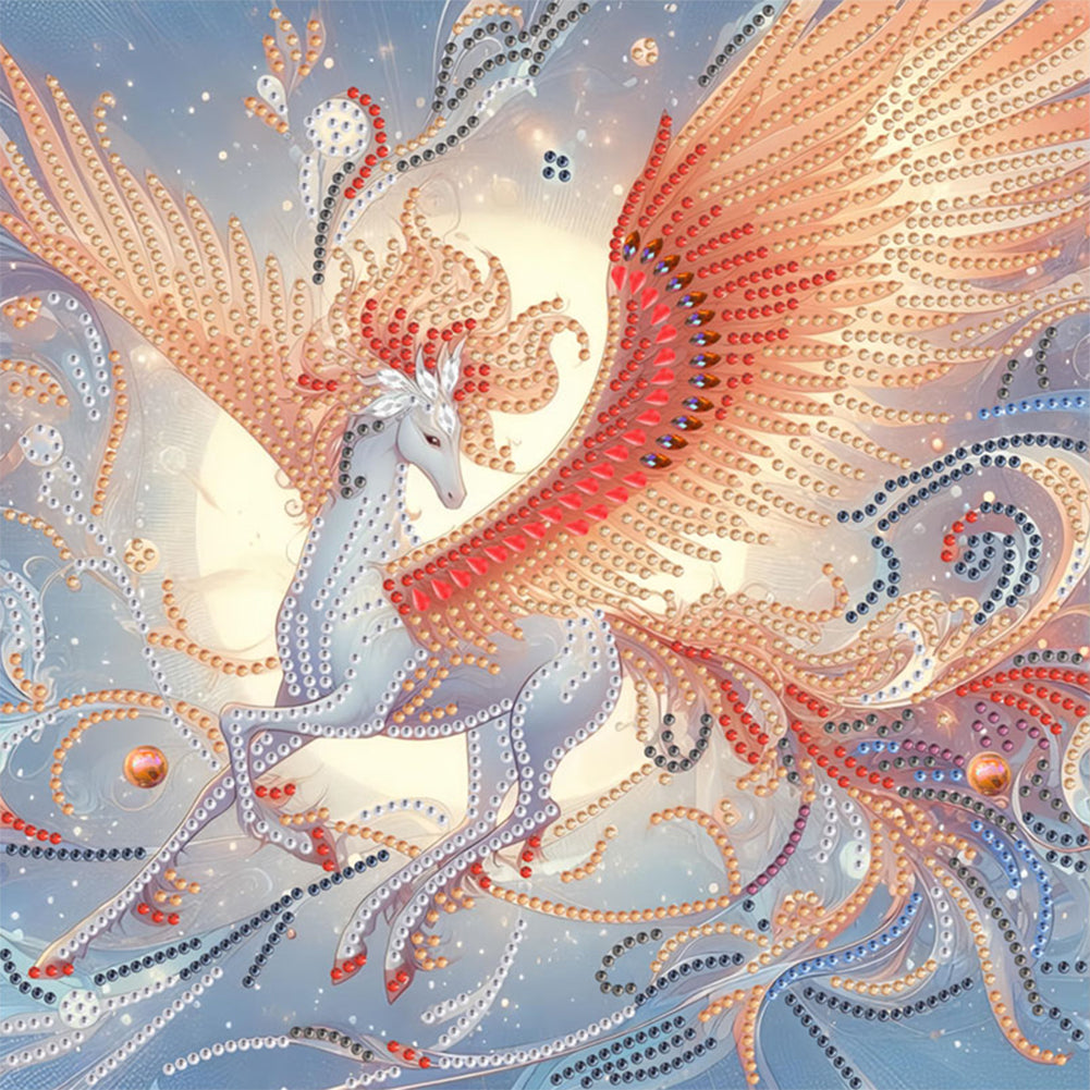 Diamond Painting - Partial Special Shaped - Horse With Wings (30*30CM)