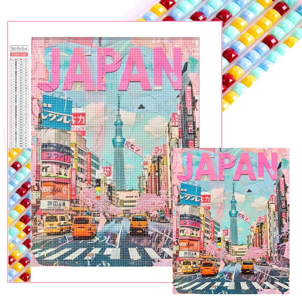 Diamond Painting - Full Square - Japanese City (40*50CM)