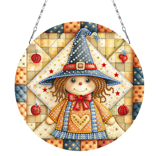Fall Theme 2D Flat DIY Diamond Painting Art Pendant Wall Door Decoration
