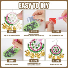 Load image into Gallery viewer, 12 Pairs Pattern DIY Diamond Art Earrings Double Sided Diamond Painting Earrings
