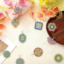 Load image into Gallery viewer, 12 Pairs Pattern DIY Diamond Art Earrings Double Sided Diamond Painting Earrings
