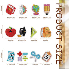 Load image into Gallery viewer, 12 Pairs Stationery DIY Diamond Art Earring Double Side Diamond Painting Earring
