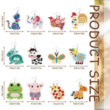 Load image into Gallery viewer, 12 Pairs Animal DIY Diamond Art Earrings Double Sided Diamond Painting Earrings
