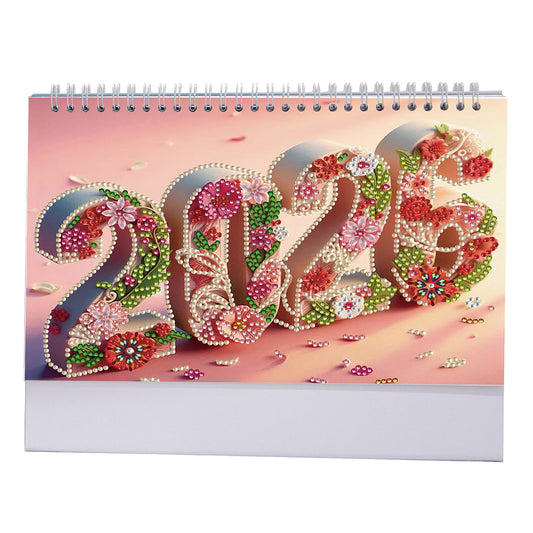 2026 Calendar Diamond Painting Kit DIY Diamond Art Desk Calendar for Home Office