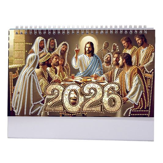 2026 Calendar Diamond Painting Kit DIY Diamond Art Desk Calendar for Home Office