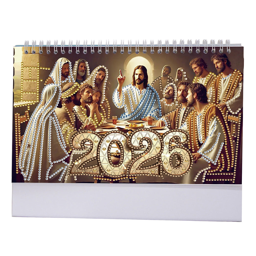 2026 Calendar Diamond Painting Kit DIY Diamond Art Desk Calendar for Home Office