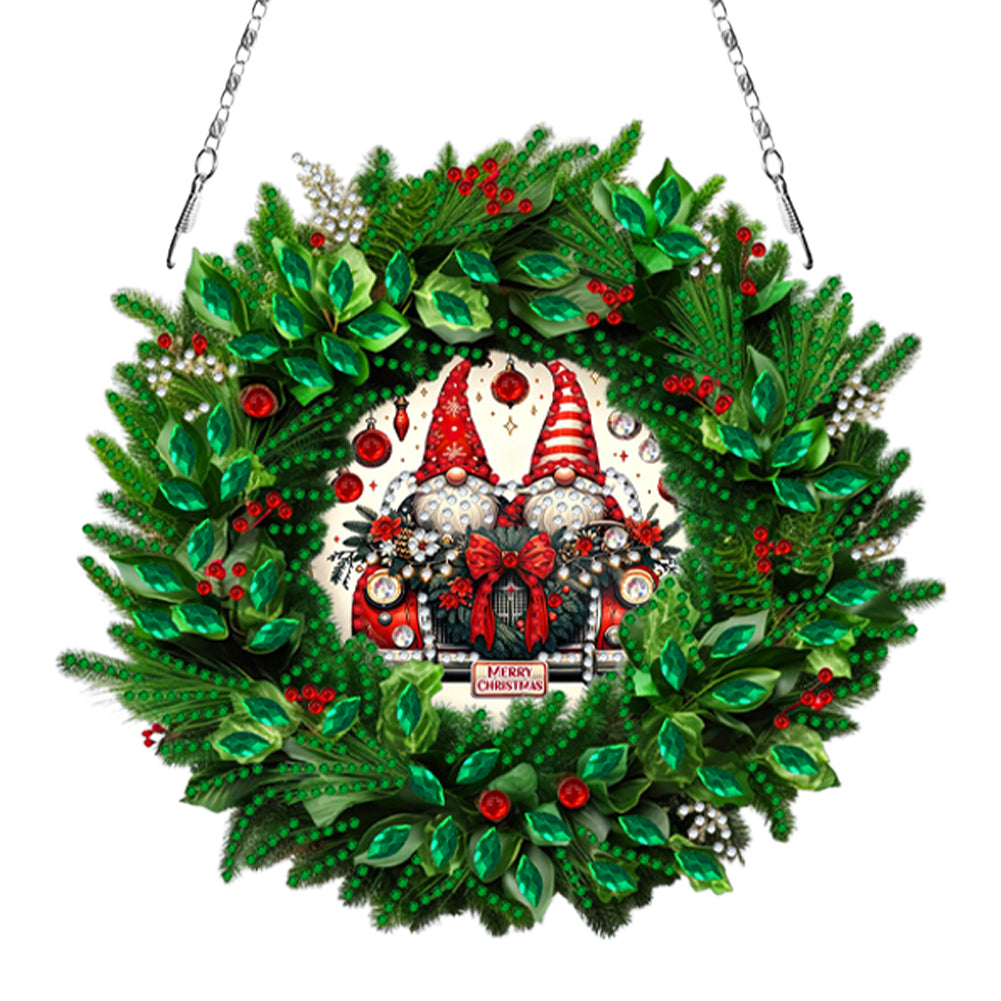 Christmas 2D/Flat DIY Diamond Painting Art Pendant Wall Door Decoration