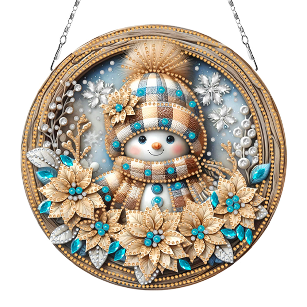 Christmas 2D/Flat DIY Diamond Painting Art Pendant Wall Door Decoration