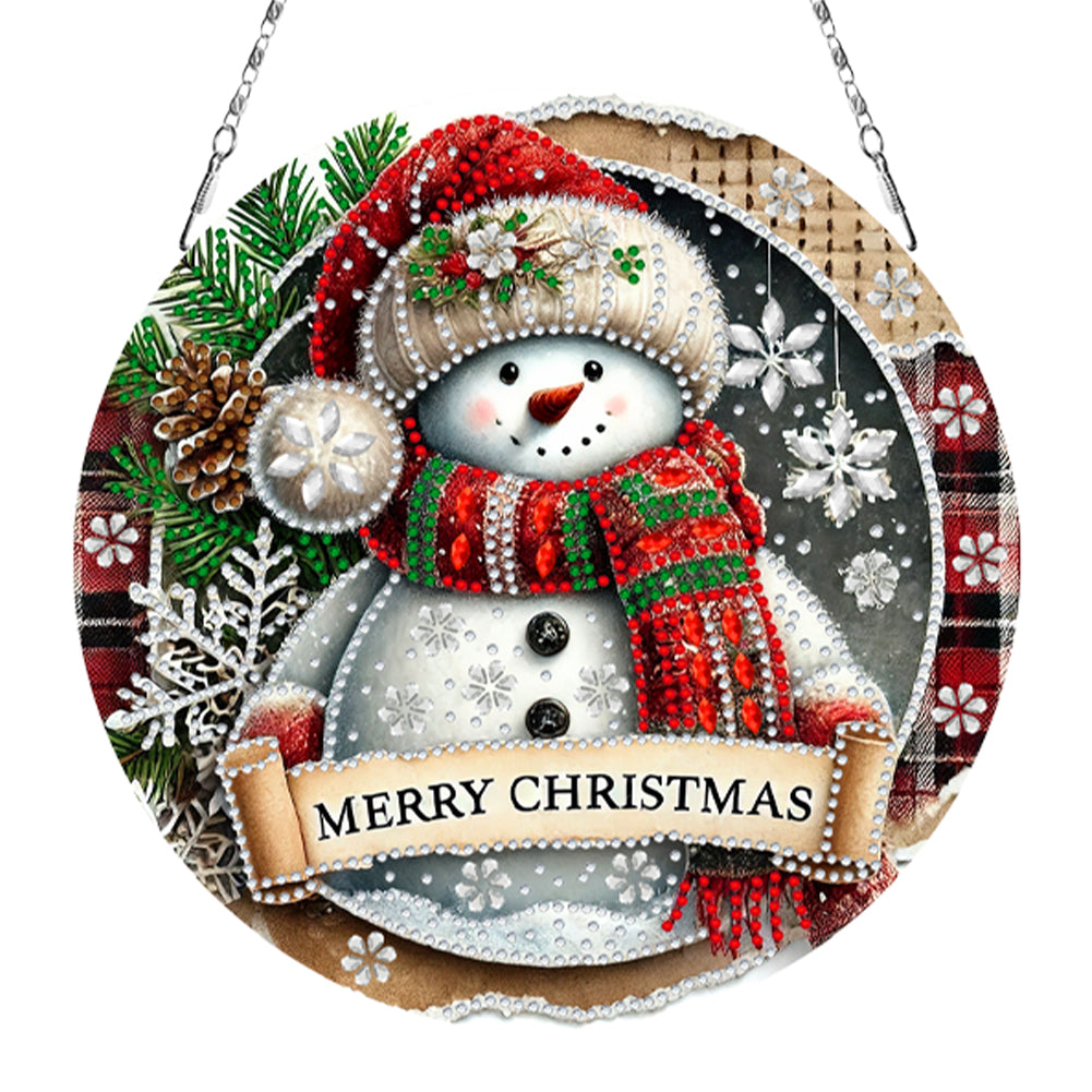 Christmas 2D/Flat DIY Diamond Painting Art Pendant Wall Door Decoration