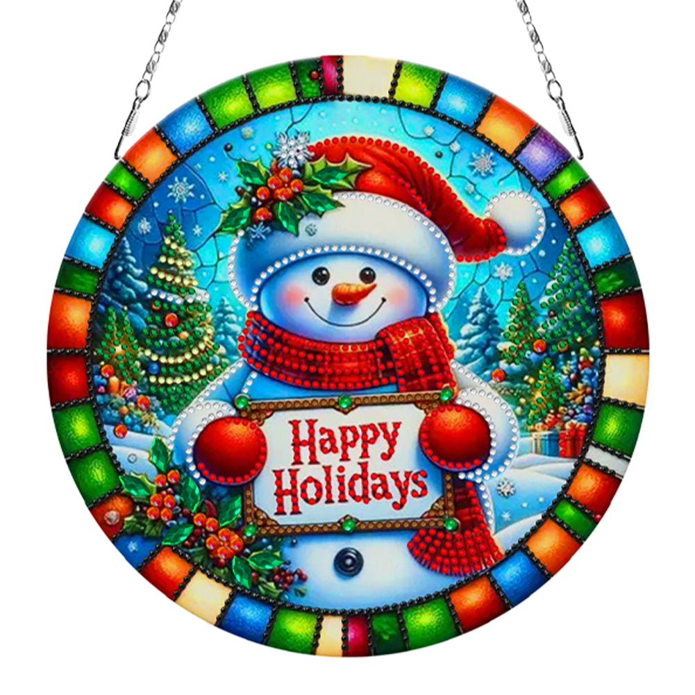 Christmas 2D/Flat DIY Diamond Painting Art Pendant Wall Door Decoration