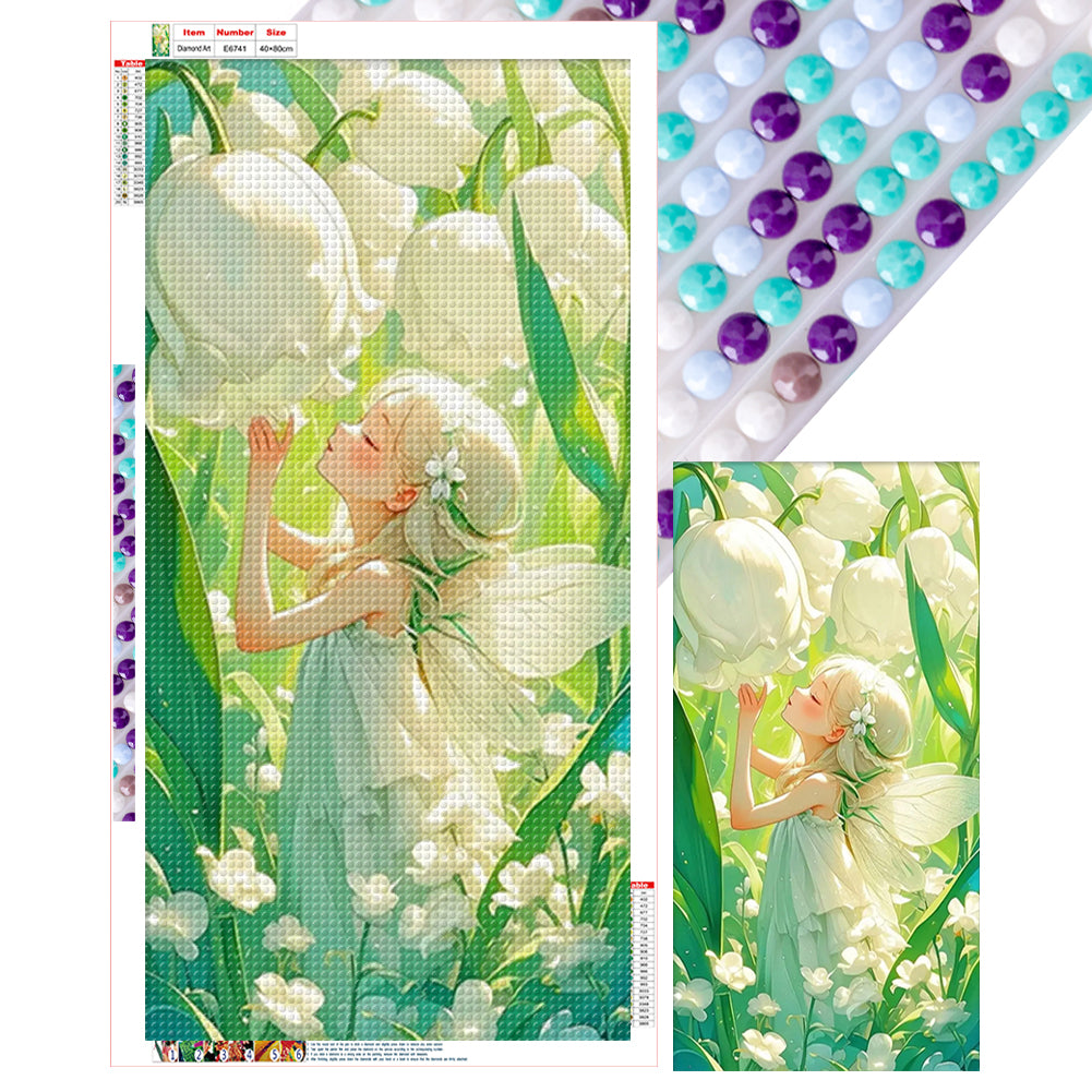 Diamond Painting - Full Round - Lily Of The Valley Girl (40*80CM)