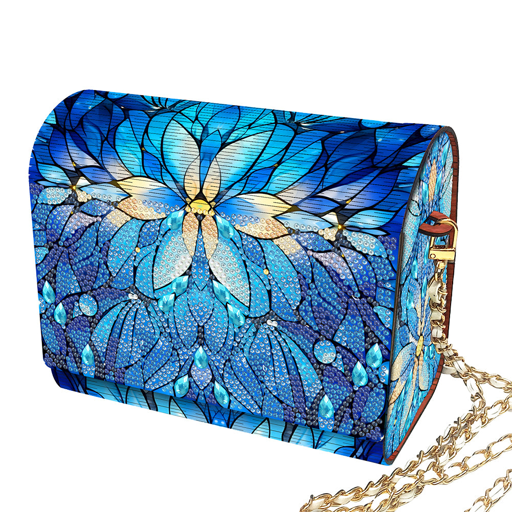 DIY Mandala Diamond Art Wooden Coin Pouch with Chain 5D Diamond Painting Purse