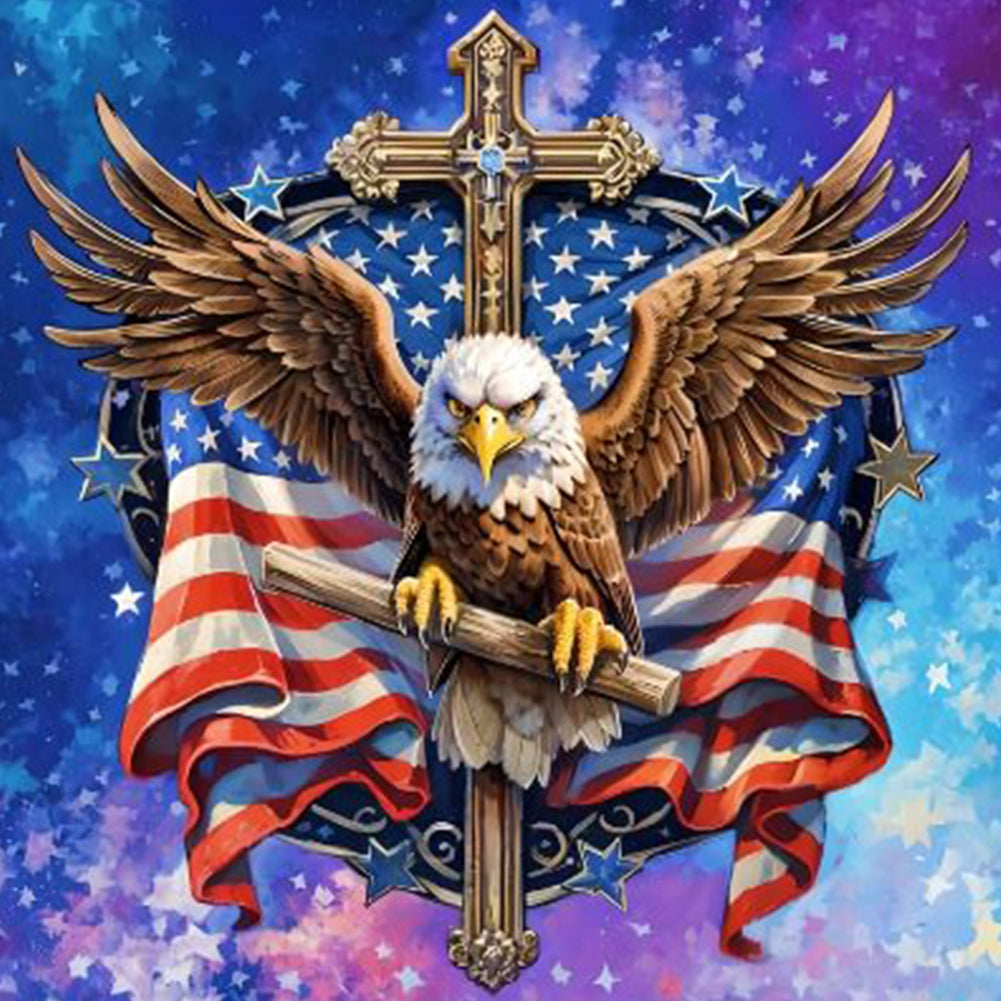 Diamond Painting - Full Round - Flag Eagle (40*40CM)