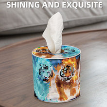 Load image into Gallery viewer, Tiger DIY Diamond Painting Handmade Tissue Holder Rhinestones Decor Tissue Box
