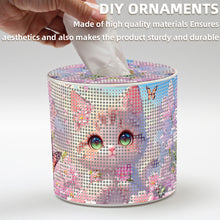 Load image into Gallery viewer, Kitten DIY Diamond Painting Handmade Tissue Holder Rhinestones Decor Tissue Box
