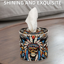 Load image into Gallery viewer, Skull DIY Diamond Painting Handmade Tissue Holder Rhinestones Decor Tissue Box

