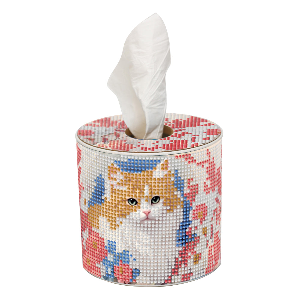 Kitten DIY Diamond Painting Handmade Tissue Holder Rhinestones Decor Tissue Box
