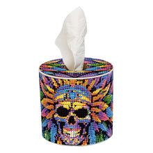 Load image into Gallery viewer, Skull DIY Diamond Painting Handmade Tissue Holder Rhinestones Decor Tissue Box

