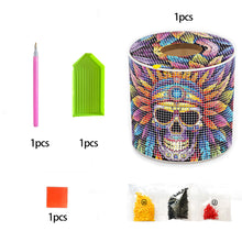 Load image into Gallery viewer, Skull DIY Diamond Painting Handmade Tissue Holder Rhinestones Decor Tissue Box
